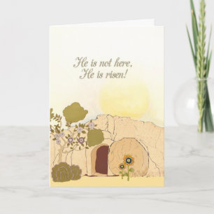 Cartes Pour Fêtes Annuelles Easter Blessings, empty tomb, Luke 24:6