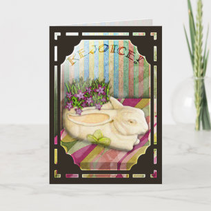 Cartes Pour Fêtes Annuelles Easter Bunny Planter à Florist Shop Window
