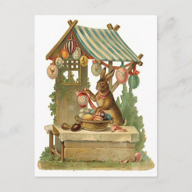 Cartes Pour Fêtes Annuelles Easter Bunny Roadside Oeuf stand (Devant)