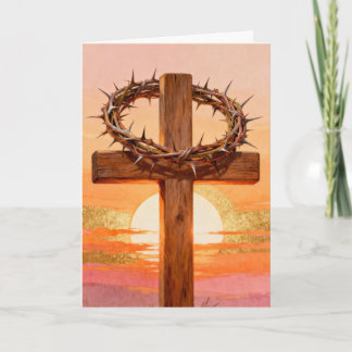 Cartes Pour Fêtes Annuelles Easter Cross and Rising Sun