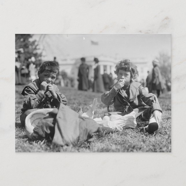 Cartes Pour Fêtes Annuelles Easter Egg Roll White House 1911 (Devant)