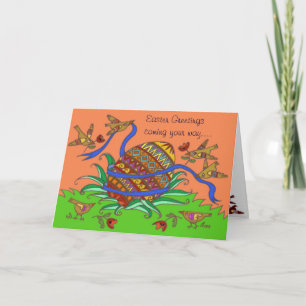 Cartes Pour Fêtes Annuelles Easter Greetings Ukrainian Folk Art