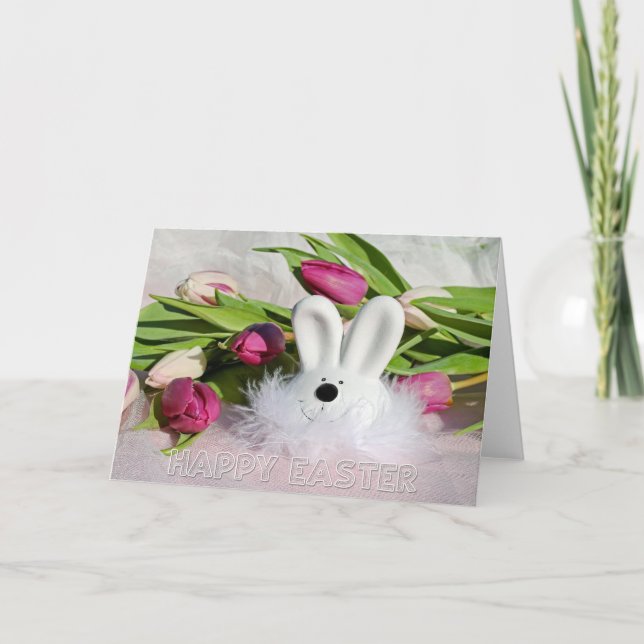 Cartes Pour Fêtes Annuelles Easter - Happy Easter Fancy Bunny (Devant)