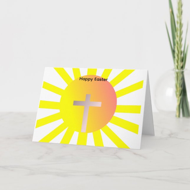 Cartes Pour Fêtes Annuelles Easter Sun and cross card (Devant)