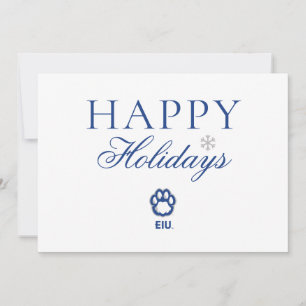 Cartes Pour Fêtes Annuelles Eastern Illinois Panthers Empreinte de patte & EIU