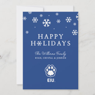 Cartes Pour Fêtes Annuelles Eastern Illinois Panthers Empreinte de patte & EIU