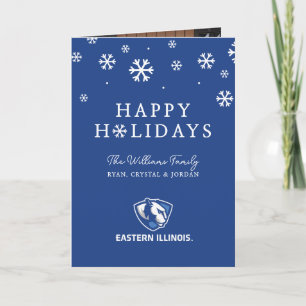 Cartes Pour Fêtes Annuelles Eastern Illinois Panthers Head and Wordmark Logo