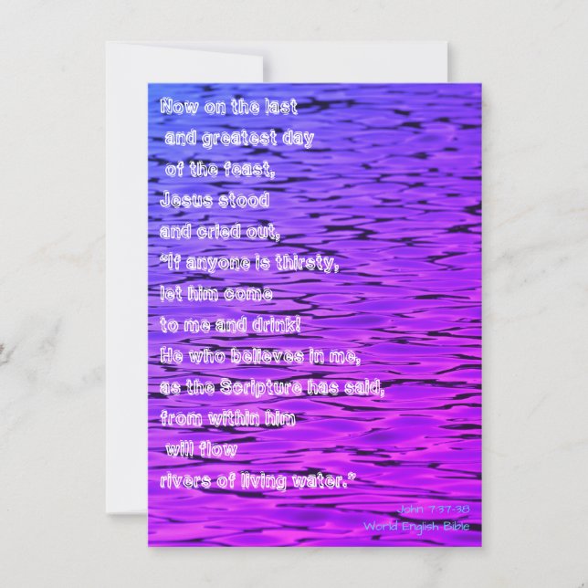 Cartes Pour Fêtes Annuelles Eaux vivantes - (Devant)