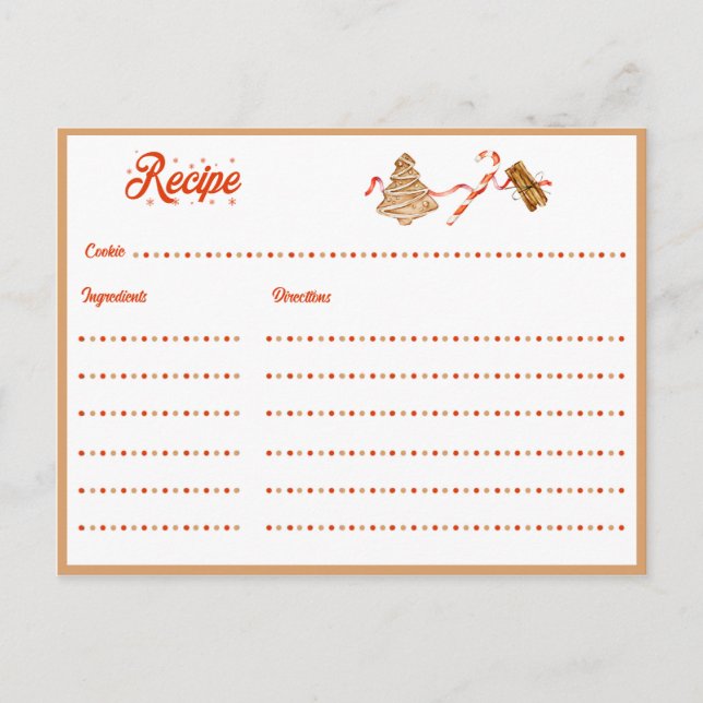 Cartes Pour Fêtes Annuelles Échange de biscuits de fêtes (Devant)