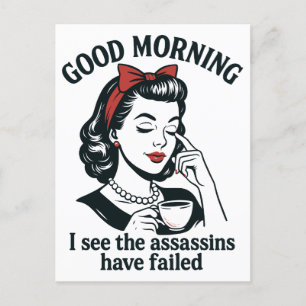 Cartes Pour Fêtes Annuelles Échec des Assassins du bon matin