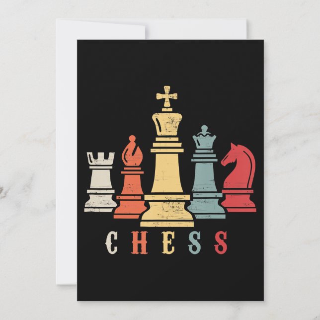 Cartes Pour Fêtes Annuelles Échecs| Jeu d'échecs - Cadeau de mat de contrôle (Devant)