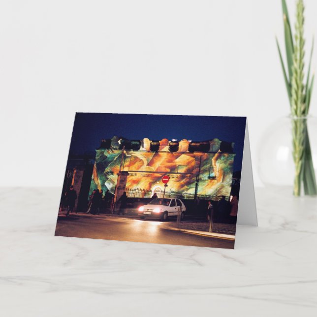 Cartes Pour Fêtes Annuelles Éclairage de vacances à Biarritz (Devant)