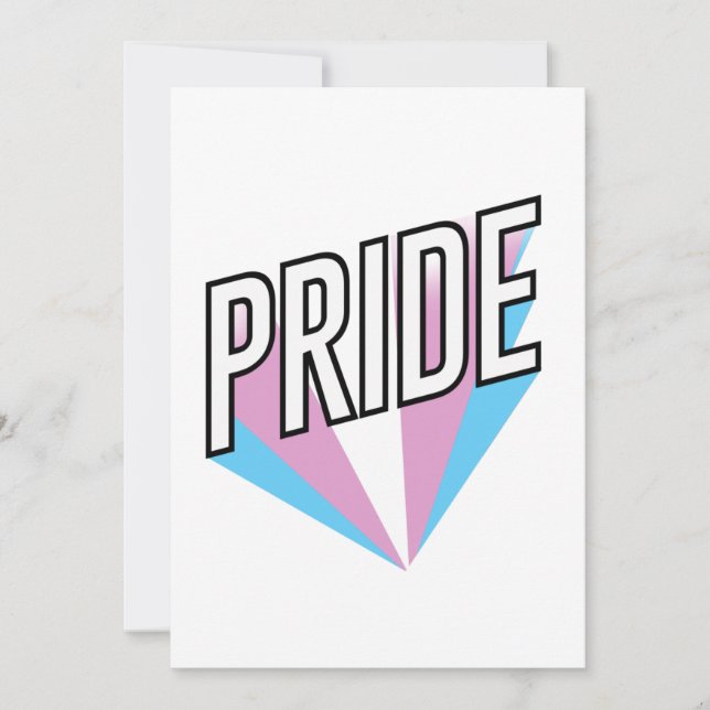 Cartes Pour Fêtes Annuelles Éclatement de la Fierté trans (Devant)