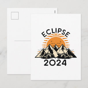 Cartes Pour Fêtes Annuelles Éclipse solaire totale 2024