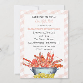 Cartes Pour Fêtes Annuelles Éclosion de poisson d'eau 1er anniversaire Invitat