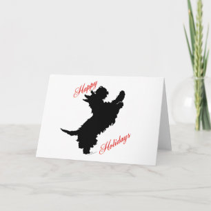 Cartes Pour Fêtes Annuelles Écossais Terrier Joyeux vacances