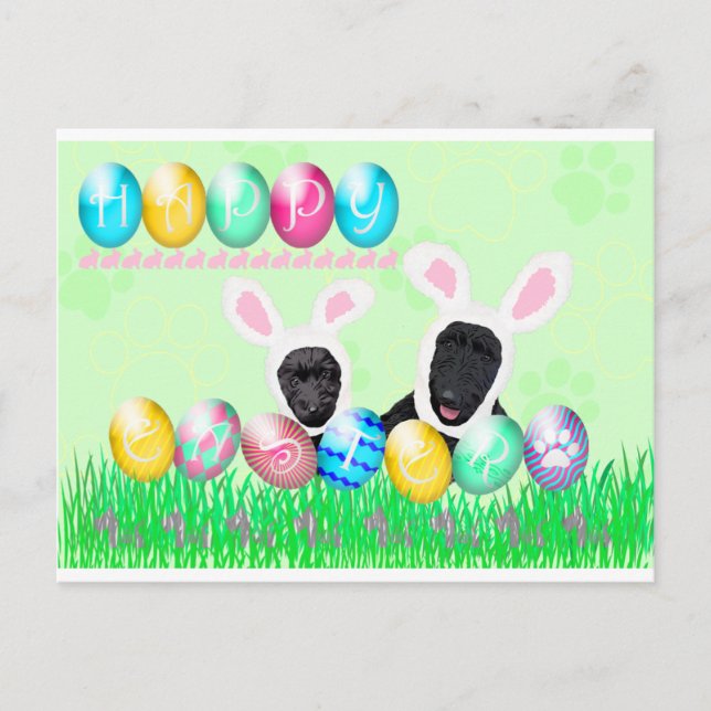 Cartes Pour Fêtes Annuelles Ecosse Pâques (Devant)