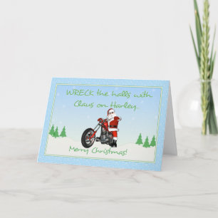 Cartes Pour Fêtes Annuelles Ecraser Les Halls Claus