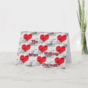 CARTES POUR FÊTES ANNUELLES **ÉCRIRE EST SUR LE MUR** MON *AMOUR ANNIVERSAIRE*