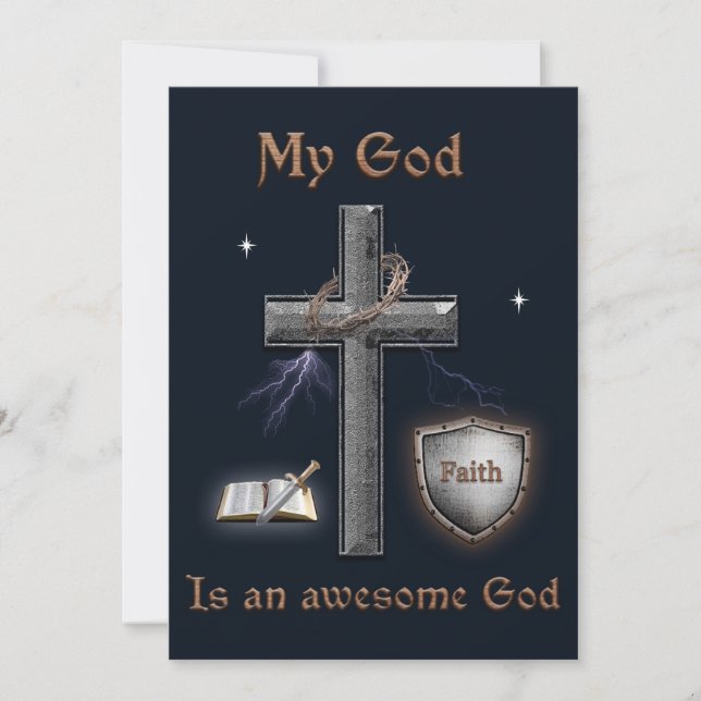 Cartes Pour Fêtes Annuelles Écriture biblique (Devant)