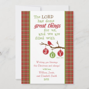 Cartes Pour Fêtes Annuelles Écriture de Noël Verse carte-remplie avec joie