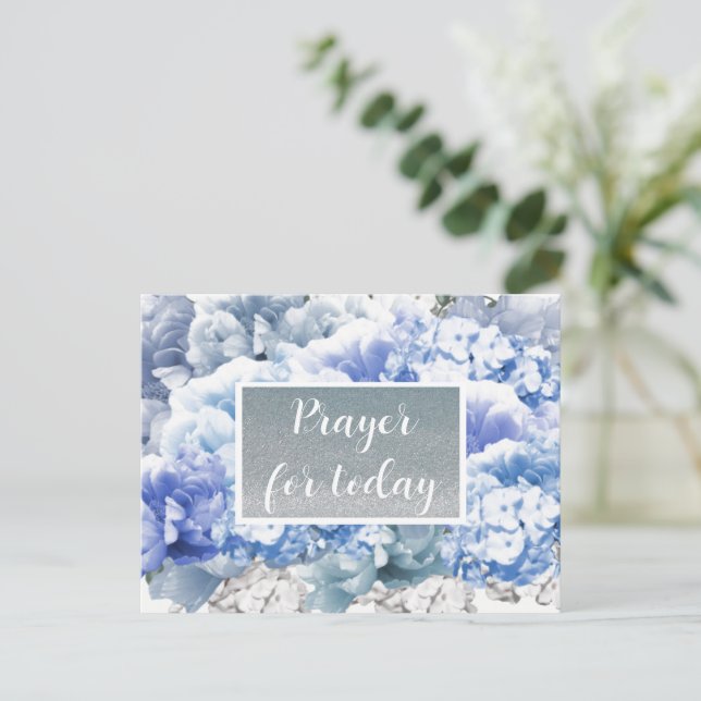 Cartes Pour Fêtes Annuelles Ecriture de prière d'aujourd'hui Faux Parties scin (Debout devant)