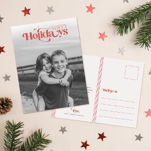 Cartes Pour Fêtes Annuelles Écriture Élégante Photo de Noël d'Enfants Noirs