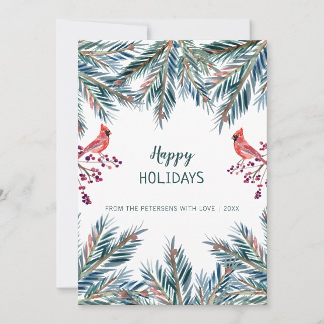 Cartes Pour Fêtes Annuelles Écriture Joyeuses Fêtes rustique moderne non photo (Devant)