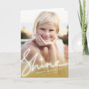 Cartes Pour Fêtes Annuelles Écriture manuscrite brillante Script Gold Ombre Ph