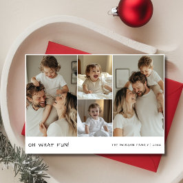 Cartes Pour Fêtes Annuelles Écriture manuscrite Oh What Christmas Baby Family 