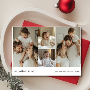 Cartes Pour Fêtes Annuelles Écriture manuscrite Oh What Christmas Baby Family 