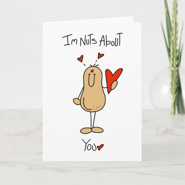Cartes Pour Fêtes Annuelles Écrous de Valentine au sujet de vous (Devant)