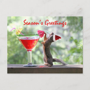 Cartes Pour Fêtes Annuelles Écureuil Bonnes Fêtes