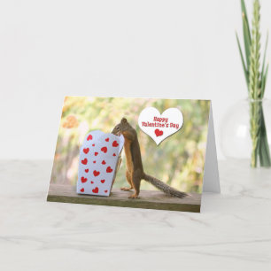Cartes Pour Fêtes Annuelles Écureuil de jour de Valentines