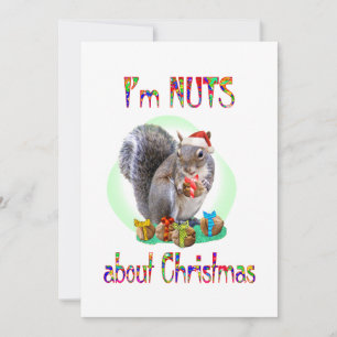 Cartes Pour Fêtes Annuelles Écureuil de Noël