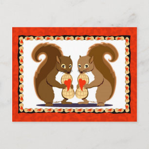 Cartes Pour Fêtes Annuelles Écureuil de Saint-Valentin 1