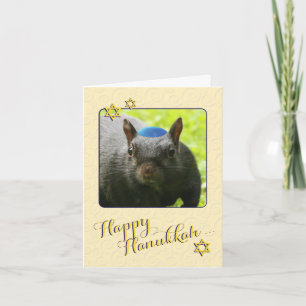 Cartes Pour Fêtes Annuelles Écureuil juif hilarant ・ Bonne Hanoukka