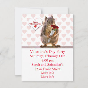 Cartes Pour Fêtes Annuelles Écureuil Valentine