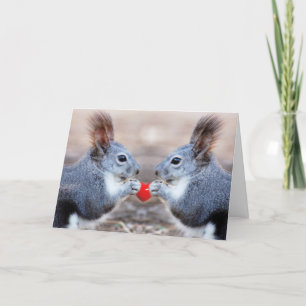 Cartes Pour Fêtes Annuelles Écureuils de Saint-Valentin - Be My Valentine - Ca