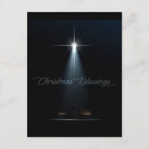 Cartes Pour Fêtes Annuelles Écurie abstraite et étoile de nativité de Noël