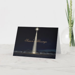 Cartes Pour Fêtes Annuelles Écurie abstraite et étoile de nativité de Noël