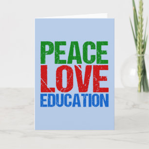 Cartes Pour Fêtes Annuelles Éducation d'amour de paix