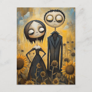 Cartes Pour Fêtes Annuelles Eerie Love in Sunflower Gothique