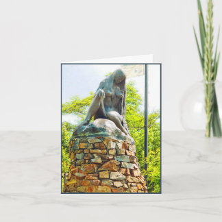 Cartes Pour Fêtes Annuelles Effet de peinture de la statue de Lorelei du Rhin
