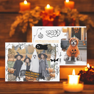 Cartes Pour Fêtes Annuelles Éffrayant Happy Halloween illustrations 2 photos