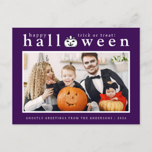Cartes Pour Fêtes Annuelles Éffrayant Jack-o'lanterne Happy Halloween 1 Photo