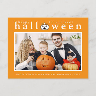 Cartes Pour Fêtes Annuelles Éffrayant Jack-o'lanterne Happy Halloween 1 Photo