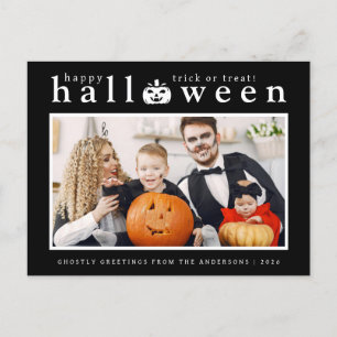 Cartes Pour Fêtes Annuelles Éffrayant Jack-o'lanterne Happy Halloween 1 Photo