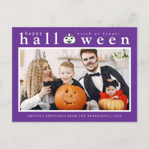 Cartes Pour Fêtes Annuelles Éffrayant Jack-o'lanterne Happy Halloween 1 Photo