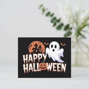 Cartes Pour Fêtes Annuelles Éffrayant mignon Happy Halloween fantôme